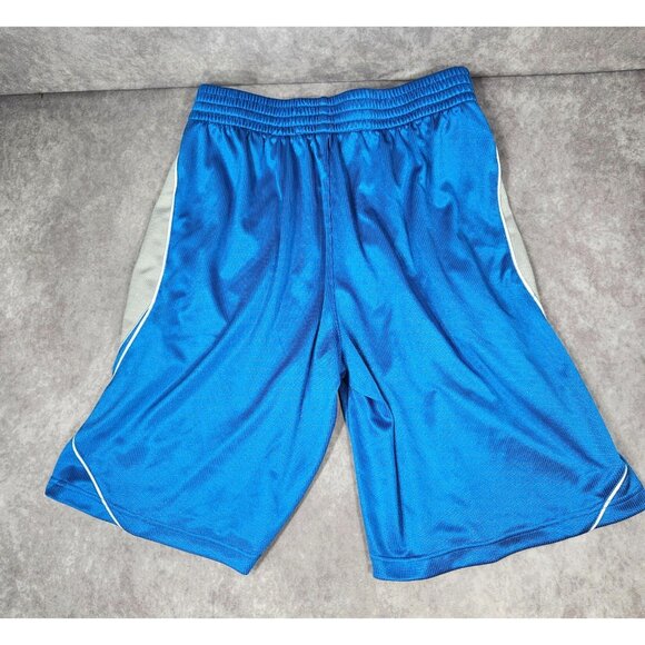 Reebok Men Basketball Athletic Dri-Fit Sweat Shorts Blue Silver 10" Inseam L - Picture 10 of 11